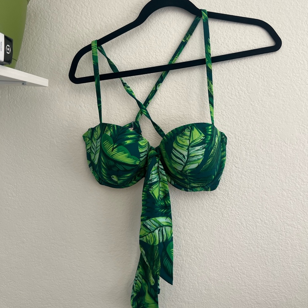 Tropical Leaf Padded Bikini Top